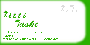 kitti tuske business card